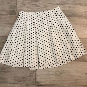 J. Crew pleated polka dot skirt